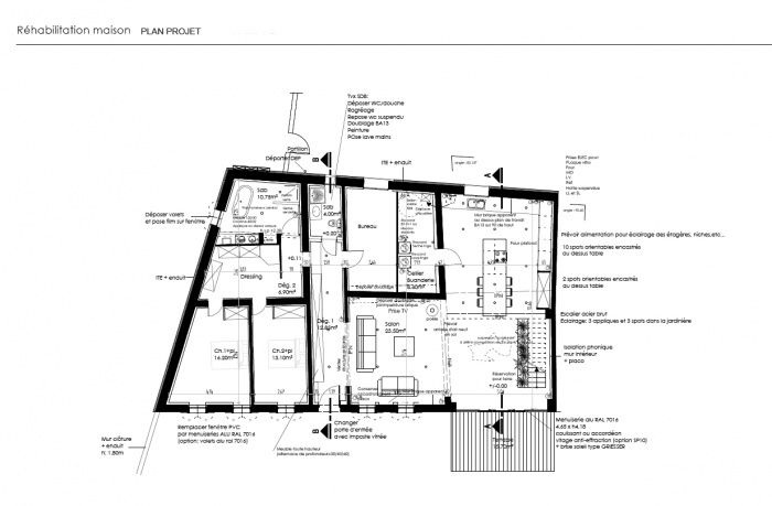 Rhabilitation toulousaine : Plan projet RDC